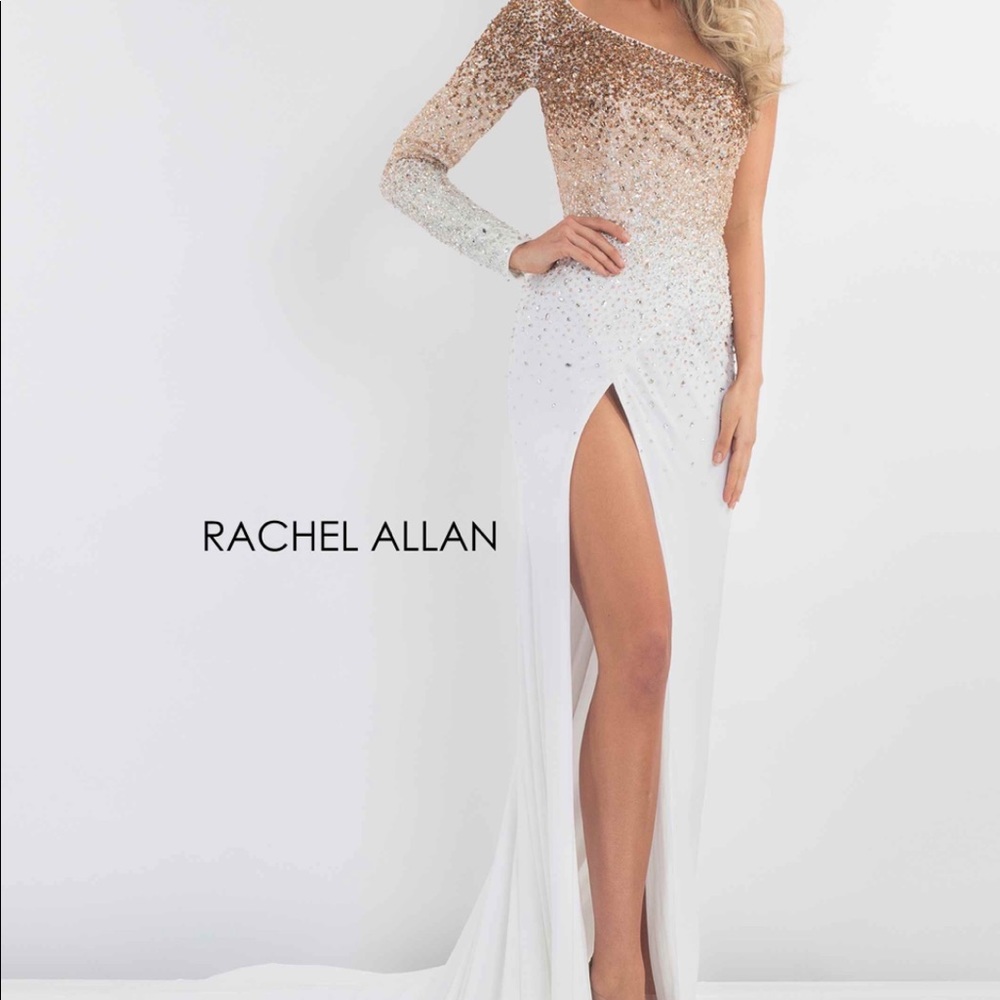 Rachel Allan One Shoulder Evening Gown